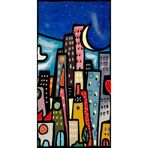 Quando soffia il vento II Black Modern Wood Framed Art Print with Double Matting by Wallas