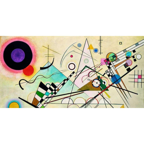 Composition VIII (detail) Gold Ornate Wood Framed Art Print with Double Matting by Kandinsky, Wassily