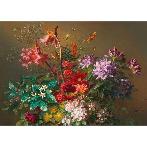 Allegory of Spring (detail) White Modern Wood Framed Art Print by Johannes van Os, Georgius Jacobus