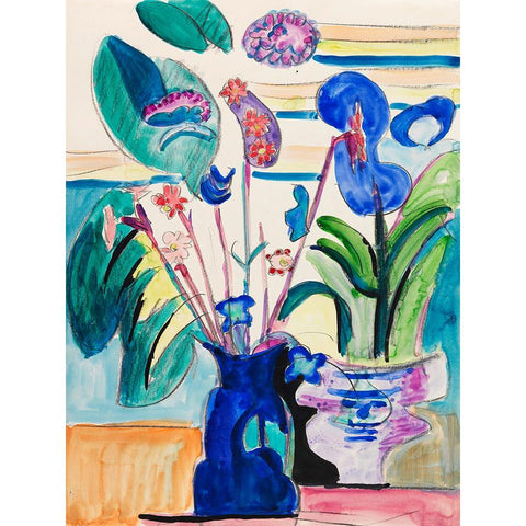 Still Life White Modern Wood Framed Art Print by Kirchner, Ernst Ludwig