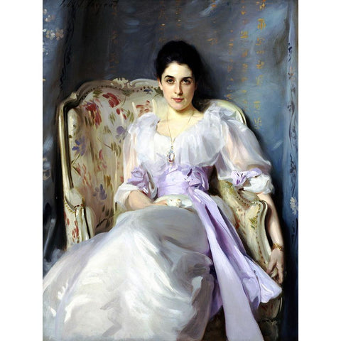 Lady Agnew of Lochnaw Black Modern Wood Framed Art Print with Double Matting by Sargent, John Singer