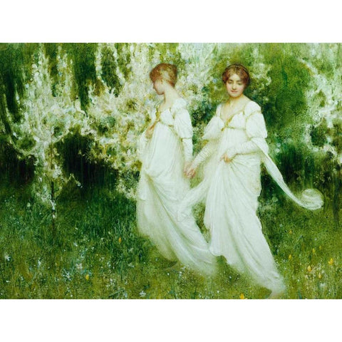 Innocence White Modern Wood Framed Art Print by Hacker, Arthur