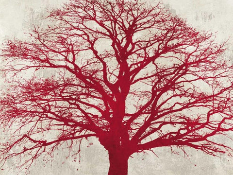 Purple Oak White Modern Wood Framed Art Print with Double Matting by Aprile, Alessio