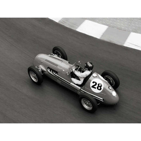 Historical race car at Grand Prix de Monaco Black Modern Wood Framed Art Print with Double Matting by Seyfferth, Peter