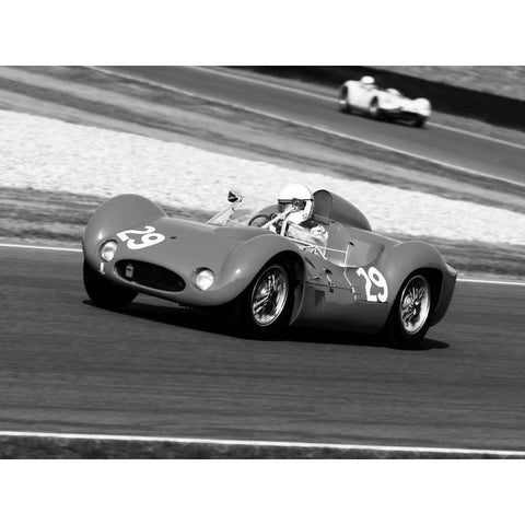 Historical race-cars Black Modern Wood Framed Art Print by Gasoline Images