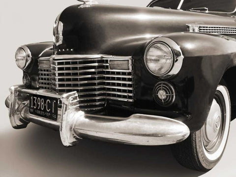 1941 Cadillac Fleetwood Touring Sedan White Modern Wood Framed Art Print with Double Matting by Gasoline Images