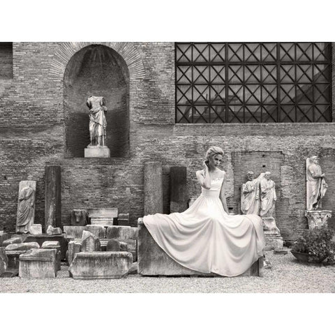 Thermae Diocletiani- Rome White Modern Wood Framed Art Print by Haute Photo Collection