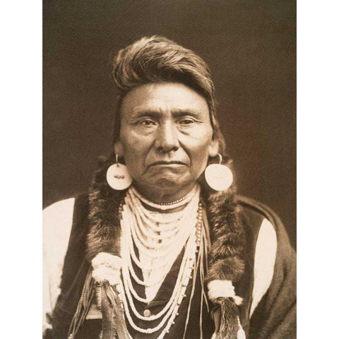 Chief Joseph- Nez Perce- 1900 Black Modern Wood Framed Art Print with Double Matting by Anonymous