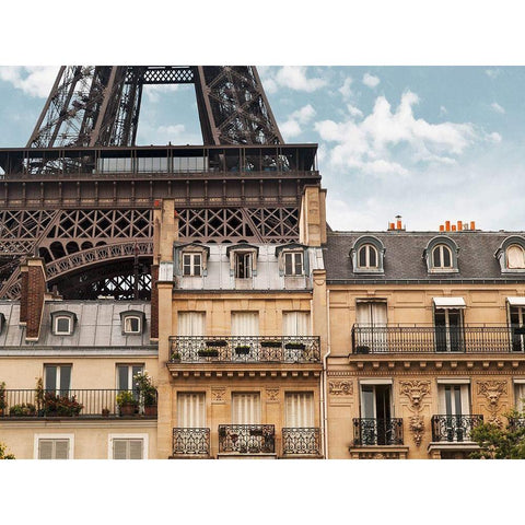 Parisienne architectures Black Modern Wood Framed Art Print with Double Matting by Pangea Images