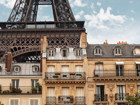 Parisienne architectures Black Ornate Wood Framed Art Print with Double Matting by Pangea Images