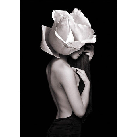 Flowerchild-1 Black Modern Wood Framed Art Print by Lauren, Julian