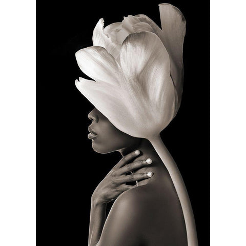 Flowerchild-2 White Modern Wood Framed Art Print by Lauren, Julian