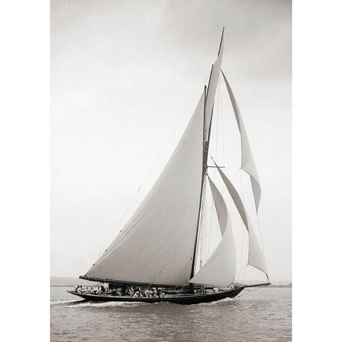 Britannia White Modern Wood Framed Art Print by Anonymous