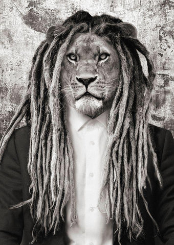 Wild Child Black Ornate Wood Framed Art Print with Double Matting by VizLab