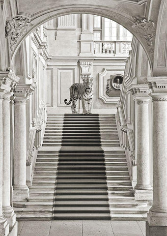 Luxurious Wilderness II Black Ornate Wood Framed Art Print with Double Matting by Lauren, Julian