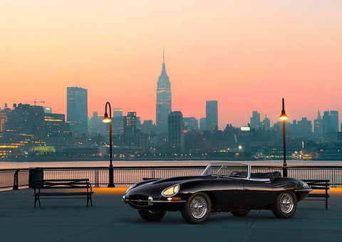 Vintage Spyder in NYC Black Ornate Wood Framed Art Print with Double Matting by Gasoline Images