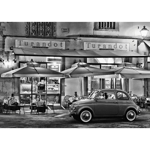 Italian Beauty - BW Black Modern Wood Framed Art Print with Double Matting by Gasoline Images