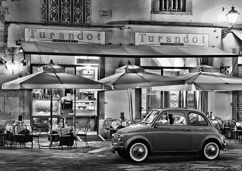 Italian Beauty - BW White Modern Wood Framed Art Print with Double Matting by Gasoline Images