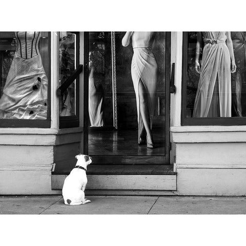 Waiting for Her Black Modern Wood Framed Art Print by Lauren, Julian