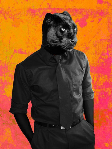 Dark Knight - Pop Version Black Ornate Wood Framed Art Print with Double Matting by VizLab