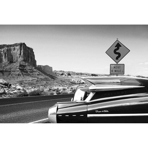 Coupe de Ville - BW Black Modern Wood Framed Art Print by Gasoline Images