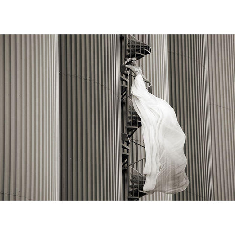 Unconventional Womenscape #5 (BW) Black Modern Wood Framed Art Print by Lauren, Julian