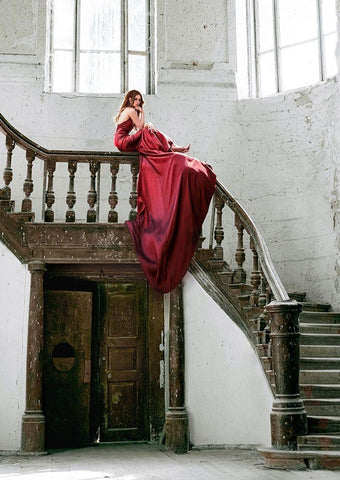 Unconventional Womenscape #6 White Modern Wood Framed Art Print with Double Matting by Lauren, Julian