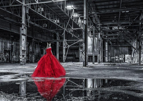 Unconventional Womenscape #8-The Factory Black Ornate Wood Framed Art Print with Double Matting by Lauren, Julian