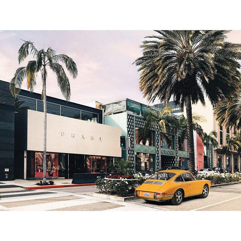Rodeo Drive-Beverly Hills-California White Modern Wood Framed Art Print by Lauren, Julian