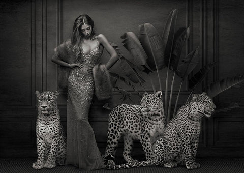 Attitude White Modern Wood Framed Art Print with Double Matting by Lauren, Julian