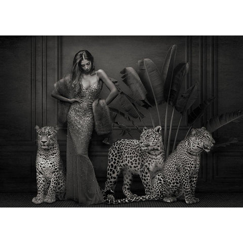 Attitude Gold Ornate Wood Framed Art Print with Double Matting by Lauren, Julian