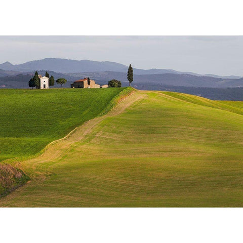 Val dOrcia-Siena-Tuscany Gold Ornate Wood Framed Art Print with Double Matting by Pangea Images