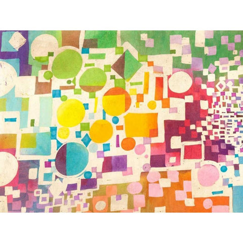 Multiculti White Modern Wood Framed Art Print by Bacci, Leonardo