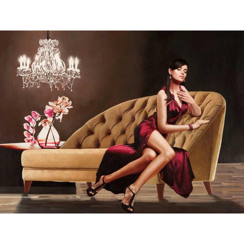 Jewel Black Modern Wood Framed Art Print with Double Matting by Benson, Pierre