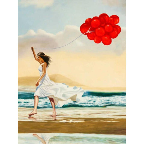 Collecting waves - detail Black Modern Wood Framed Art Print by Benson, Pierre
