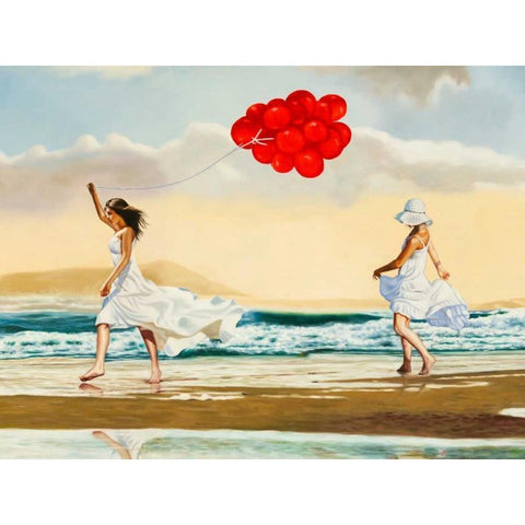 Collecting waves - detail Black Modern Wood Framed Art Print with Double Matting by Benson, Pierre