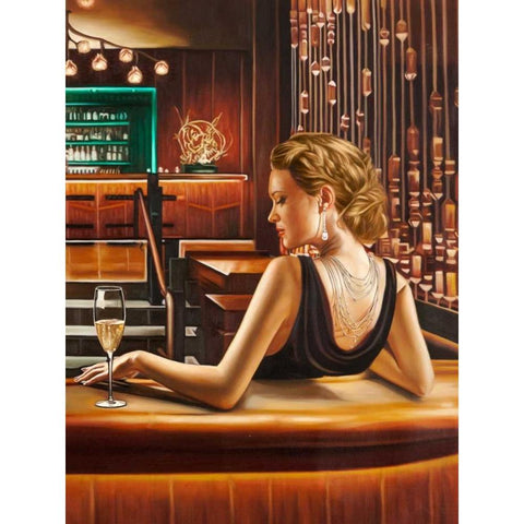 Night Out II Gold Ornate Wood Framed Art Print with Double Matting by Benson, Pierre
