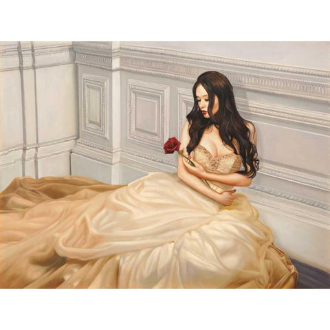 My Beloved One Gold Ornate Wood Framed Art Print with Double Matting by Benson, Pierre