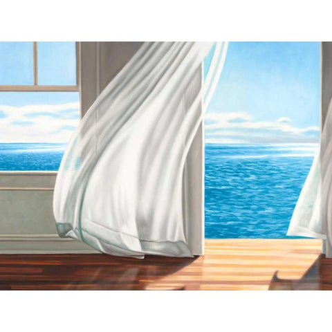 Ocean Escape (detail) Gold Ornate Wood Framed Art Print with Double Matting by Benson, Pierre