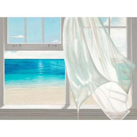 Emerald Seascape  (detail) Gold Ornate Wood Framed Art Print with Double Matting by Benson, Pierre