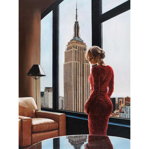 Interior in NYC Black Modern Wood Framed Art Print with Double Matting by Benson, Pierre