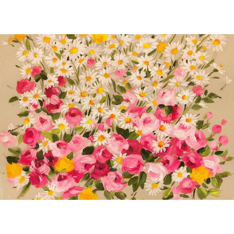 Festa dei Fiori III Black Modern Wood Framed Art Print by Borgese, Anna