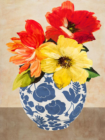 Vaso italiano II Black Ornate Wood Framed Art Print with Double Matting by Borgese, Anna