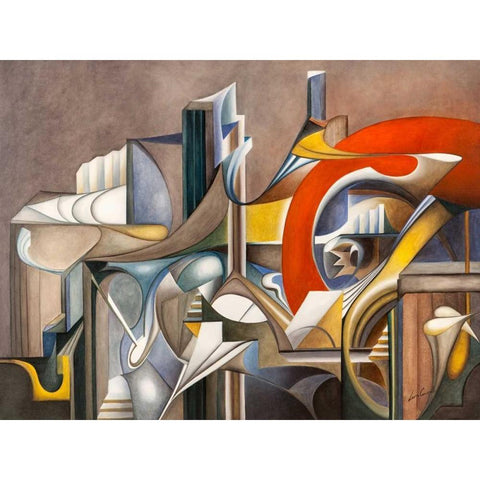 Tramonto White Modern Wood Framed Art Print by Ceccarelli, Laura