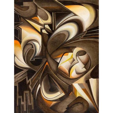 Uno di due Black Modern Wood Framed Art Print with Double Matting by Ceccarelli, Laura