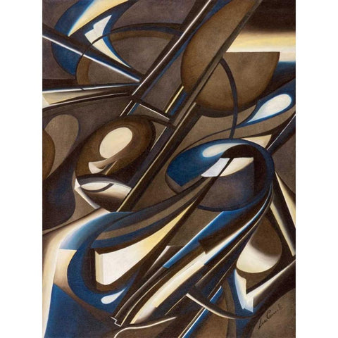 Due di due Gold Ornate Wood Framed Art Print with Double Matting by Ceccarelli, Laura