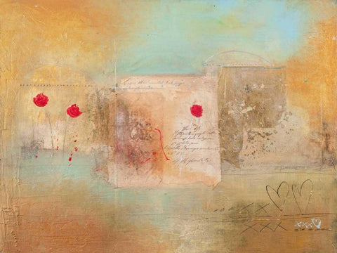 Roses for You White Modern Wood Framed Art Print with Double Matting by Simoncelli, Charaka