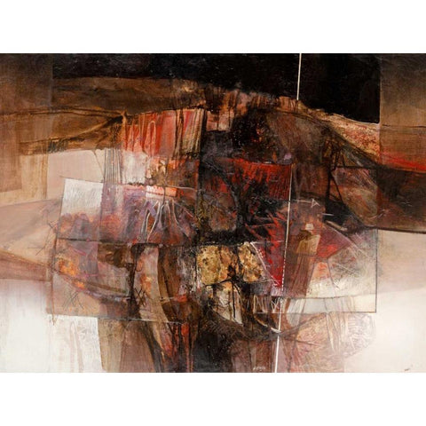 Di sera in Valdichiana White Modern Wood Framed Art Print by Censini