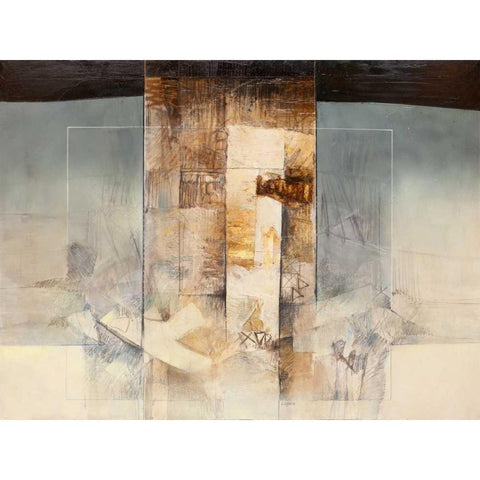 Nebbie d aprile White Modern Wood Framed Art Print by Censini