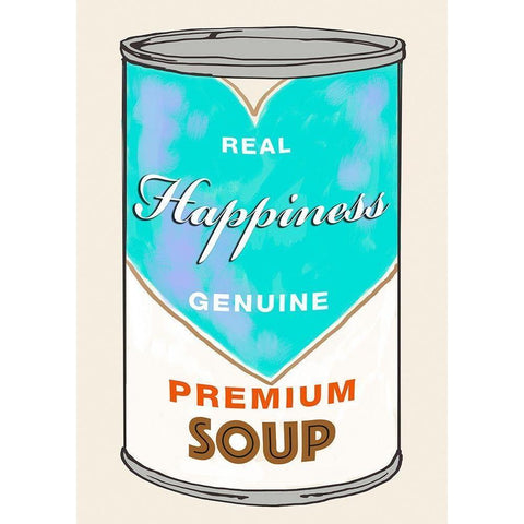 Happiness Soup White Modern Wood Framed Art Print by Beyon, Carlos